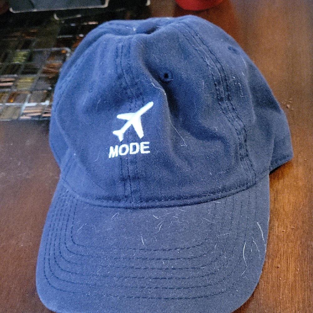 Navy Blue Cap Airplain Mode